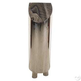 Post-Modernist Chrome Cylindrical Floor Sculpture