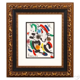 Joan Miro 1893-1983 Modern "Plate VI" Lithograph