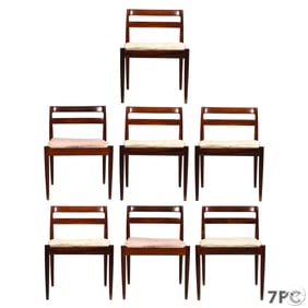 SET of 7 Magnus Olesen Denmark Modern Wood Chairs