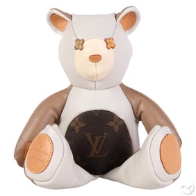 Louis Vuitton Leather Doudou Teddy Bear Plush Doll