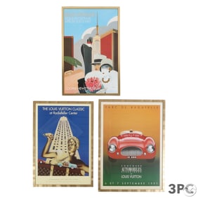 Louis Vuitton Ad Promotional Art Posters 3pc LOT