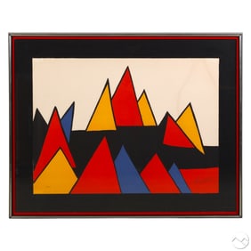 Alexander Calder 1898-1976 Pyramids Litho SIGNED