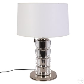Ralph Lauren Brookings Crystal Chrome Table Lamp