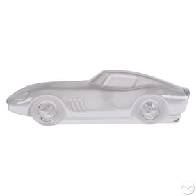 Daum Crystal Corvette Coupe Automobile Paperweight