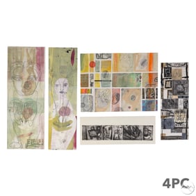 Deborah Putnoi 20C Collage Assemblage Painting LOT