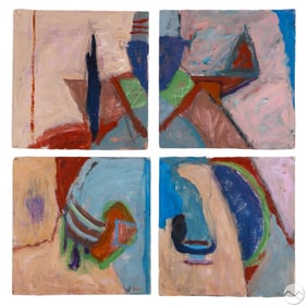 Allison Stewart b.1941 Shaman's Cave Quadriptych