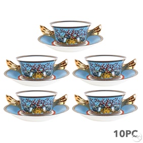 Versace Rosenthal Les Tresors Cream Soup Bowl SET