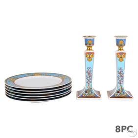 Versace Rosenthal Les Tresors Candleholders Plates