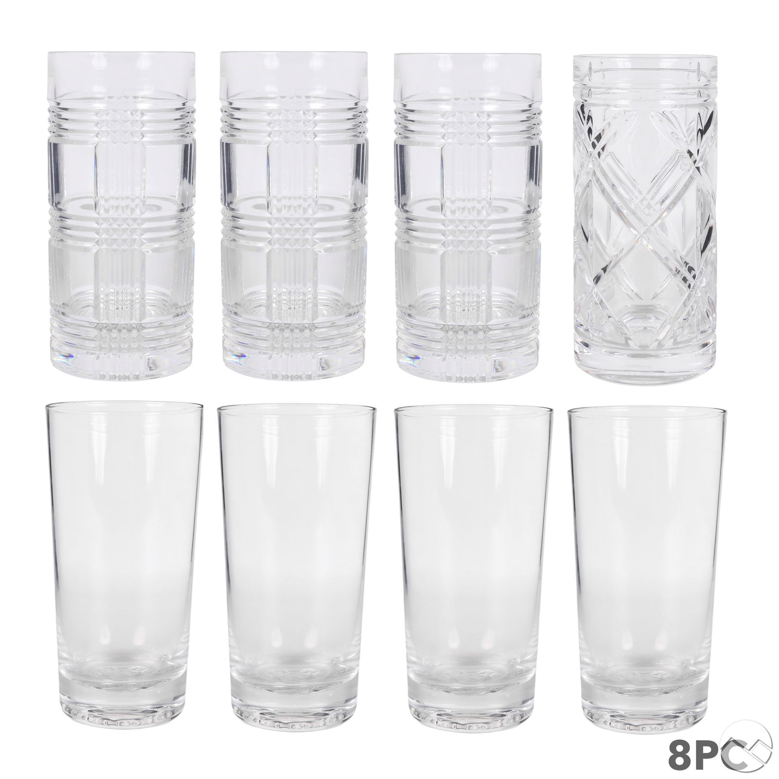 Ralph Lauren Crystal Highball Iced Tea Glasses SET (1 of 8)