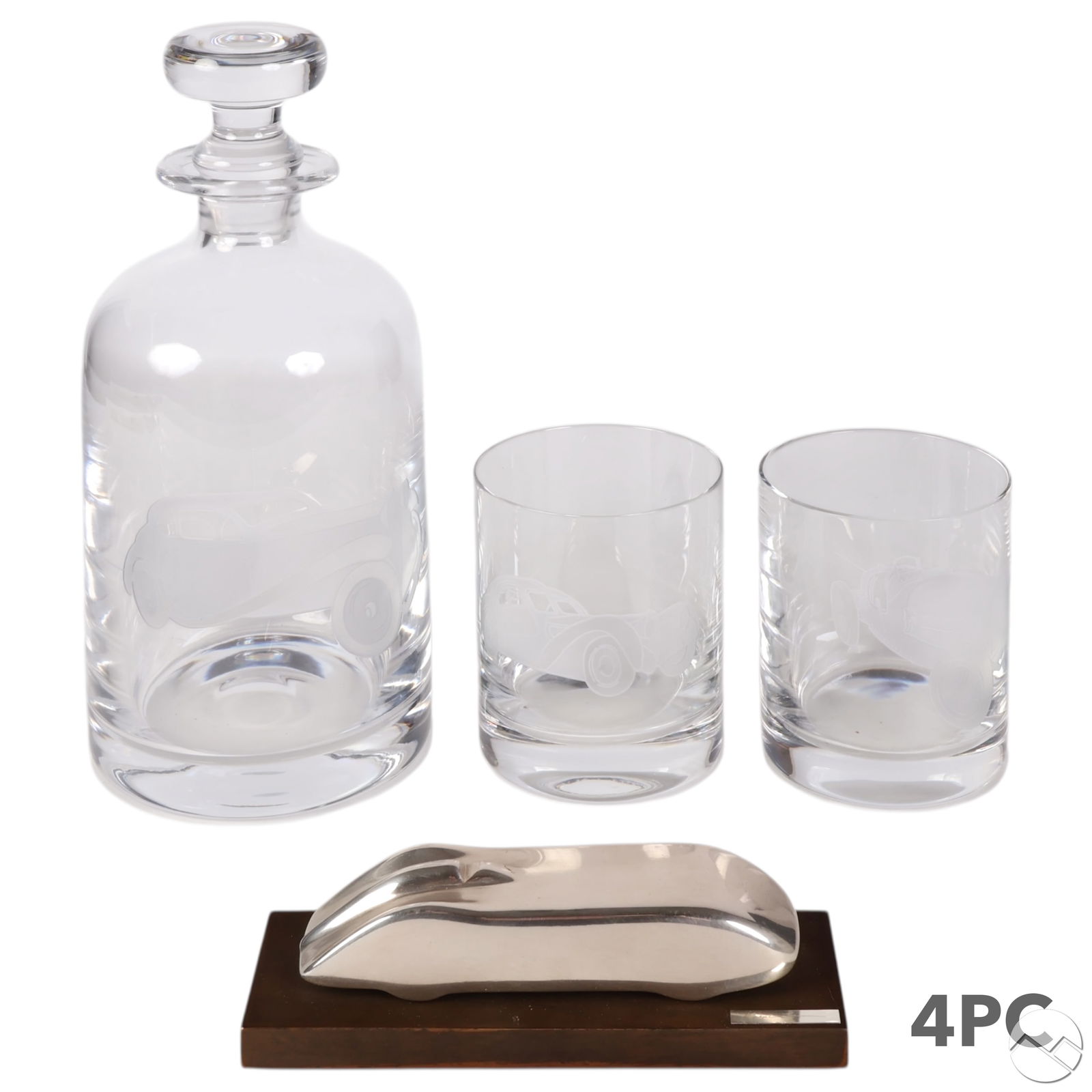 Ralph Lauren Two Glasses, Decanter & Metal Car LOT (1 of 9)