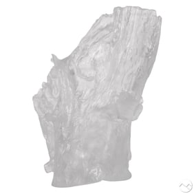 Ralph Lauren Molded Clear Glass Tree Stump Vase