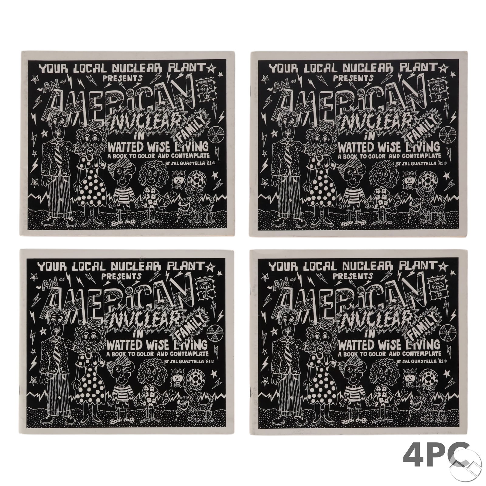 Sal Guastella b.1950 Coloring Book SIGNED 4pc LOT (1 of 8)