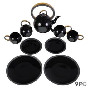Versace Rosenthal Black Porcelain Medusa Tea Set
