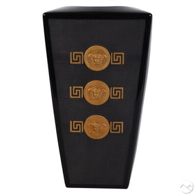 Versace Rosenthal Signature Black Porcelain Vase