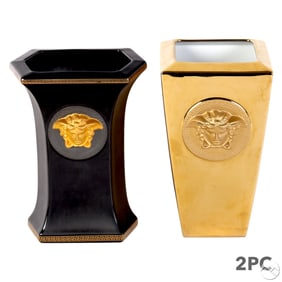Versace Rosenthal Gorgona & Vanity Porcelain Vases