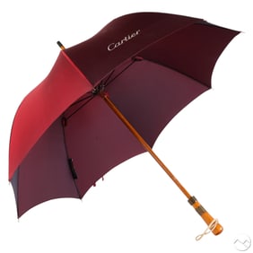 Cartier Le VEritable Cherbourg Burgundy Umbrella
