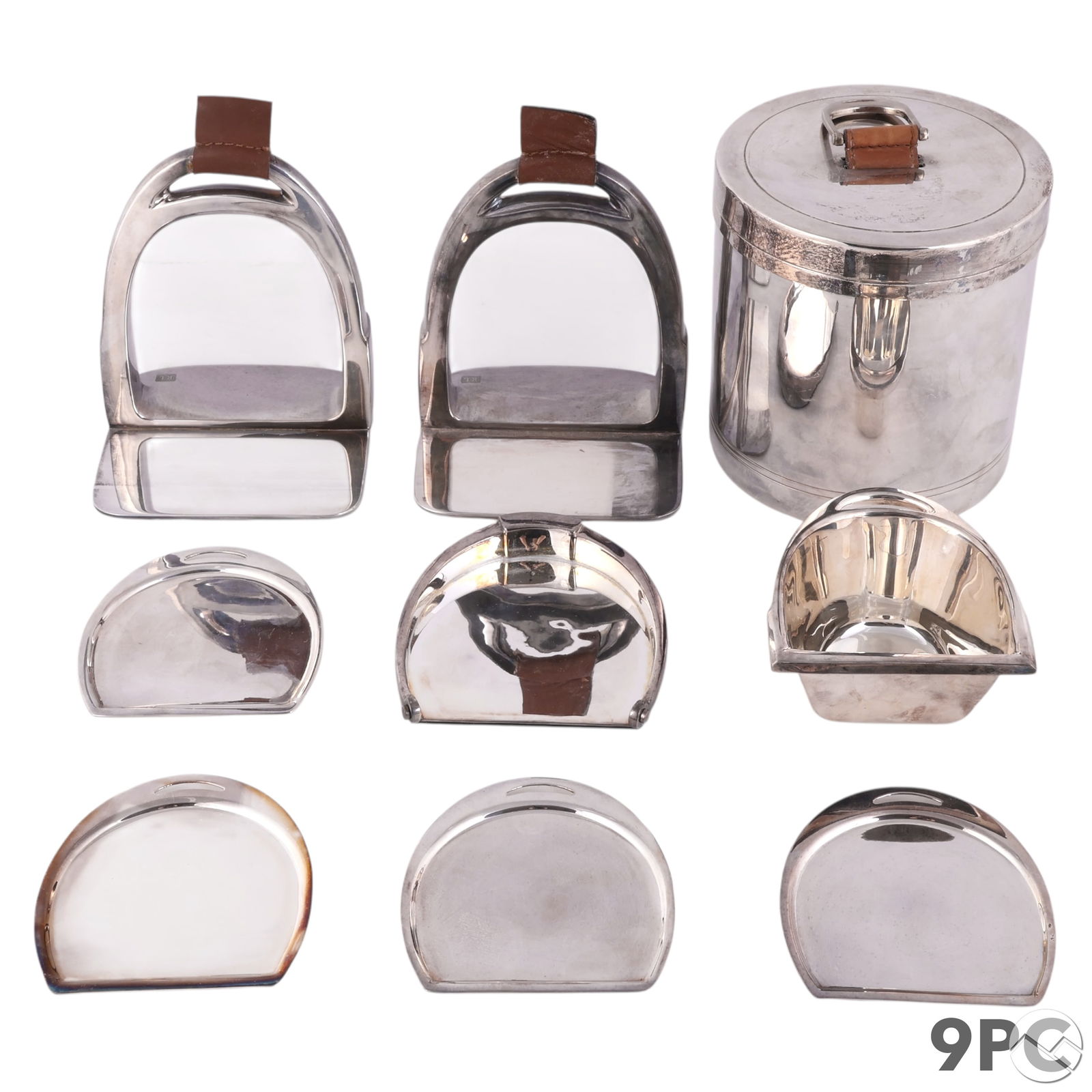 Ralph Lauren Stirrup Bookends Coaster Ice Bucket (1 of 10)