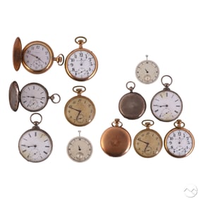 Antique Hamilton Waltham Pocket Watches and Parts