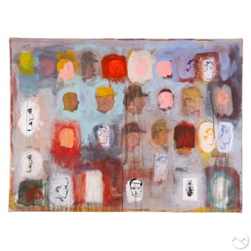 Bill Leech b.1951 Profiles Strong Linear Painting