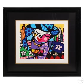 Romero Britto b.1963 Up Town Pop Art Giclee SIGNED