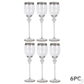 Versace Rosenthal Medusa D'Or Wine Goblets 6pc SET
