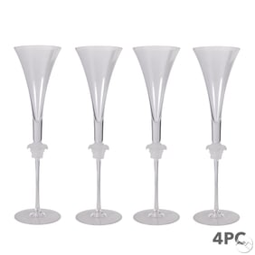 Versace Rosenthal Medusa Lumiere Champagne Flutes