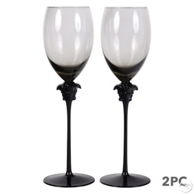 Versace Rosenthal Medusa Lumiere Haze Wine Goblets
