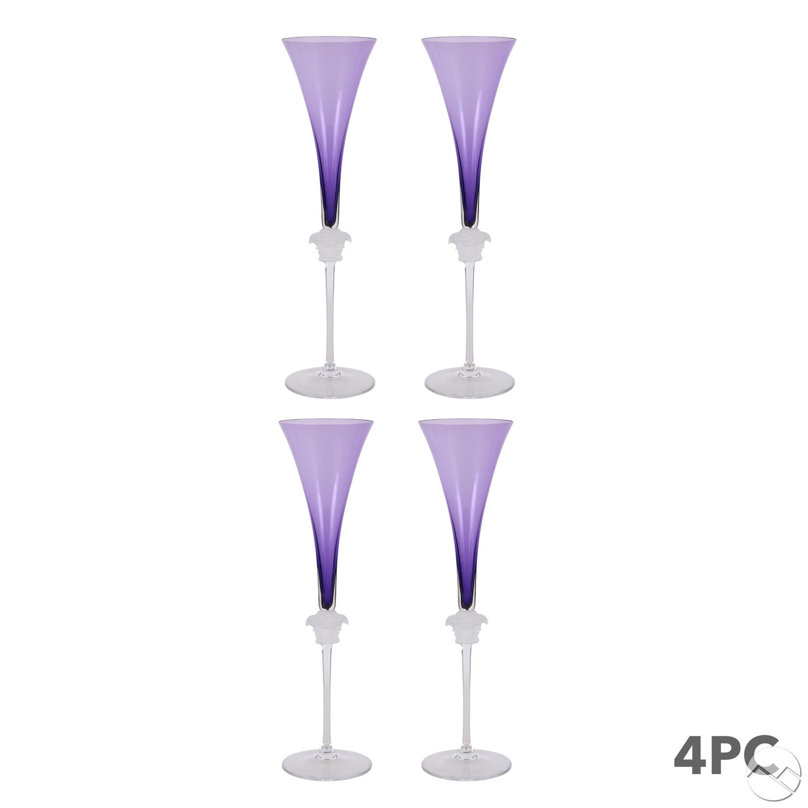 Versace Rosenthal Medusa Lumiere Champagne Flutes (1 of 6)