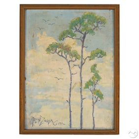 J. Melvin Ziegler 1907-1972 Pine Tops Oil Painting