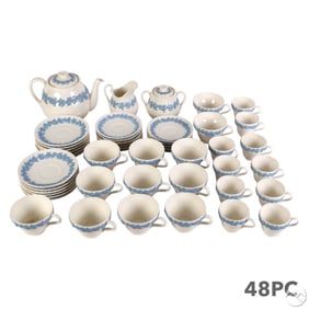 Wedgwood Porcelain Lavender on Cream 48 Piece SET