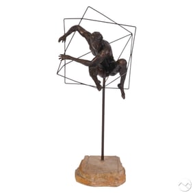 Kees Verkade b.1941 Bronze Acrobatic Sculpture