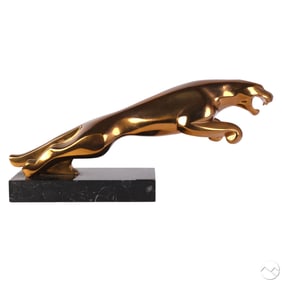 Jordi Martin Bronze Jaguar Hood Ornament Sculpture