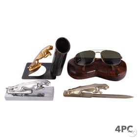 Jaguar Motoring Desk Accessories w/ Sunglasses LOT