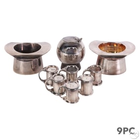 Ralph Lauren Silverplate Jar Shakers & Vase LOT