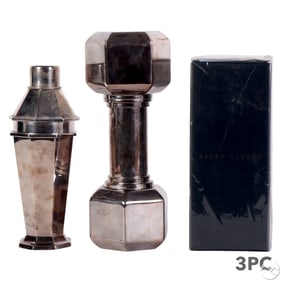 Ralph Lauren Home Silverplate Cocktail Shakers LOT