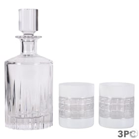 Waterford Crystal Decanter and Two Glasses LOT 3pc