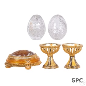 Faberge Imperial Collection Paperweight & Eggs LOT