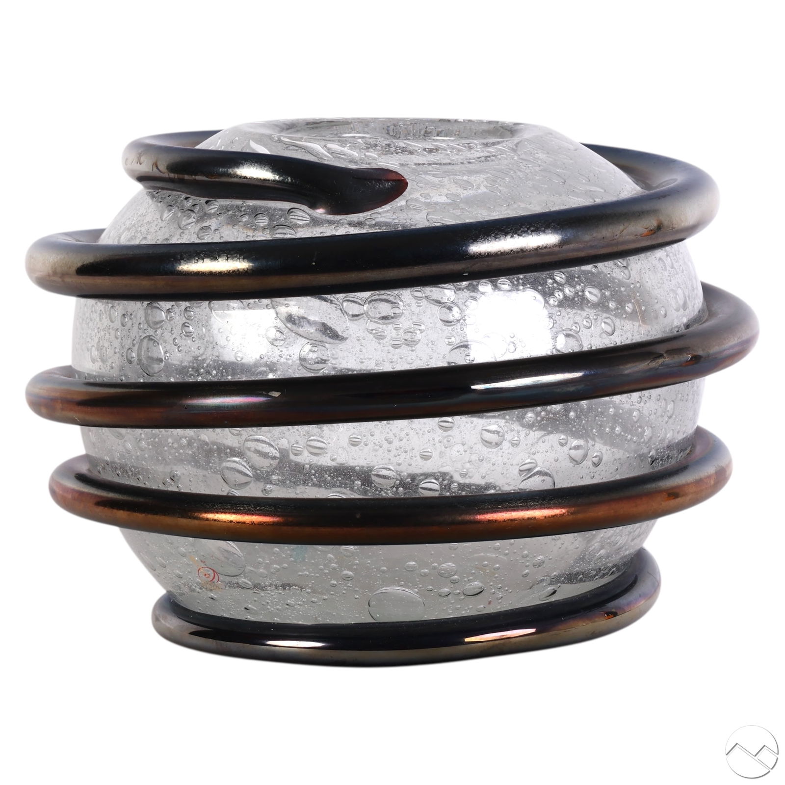 Italian Modern Swirl Murano Art Glass Vase SIGNED (1 of 6)