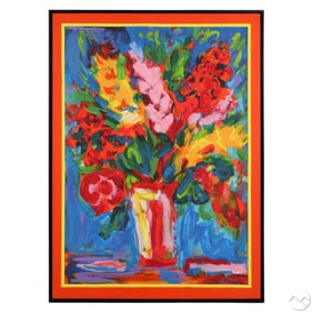 Chacon 1933-1992 Floral Still Life Painted Giclee