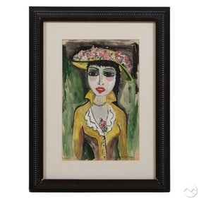 Figural Portrait Painting After Kees Van Dongen