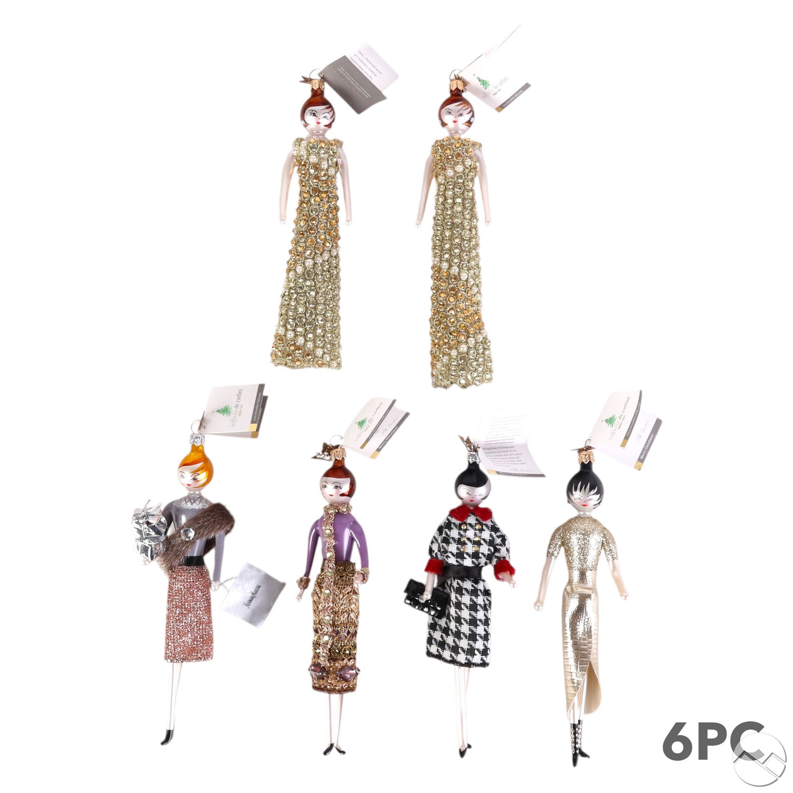 Soffieria De Carlini Fashion Doll Xmas Ornaments (1 of 8)