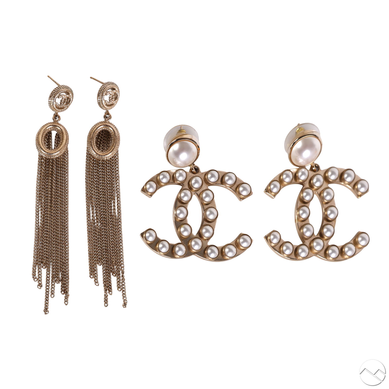 Chanel Coco CC Chain Tassel Swing Earrings w/ BOX (1 of 7)