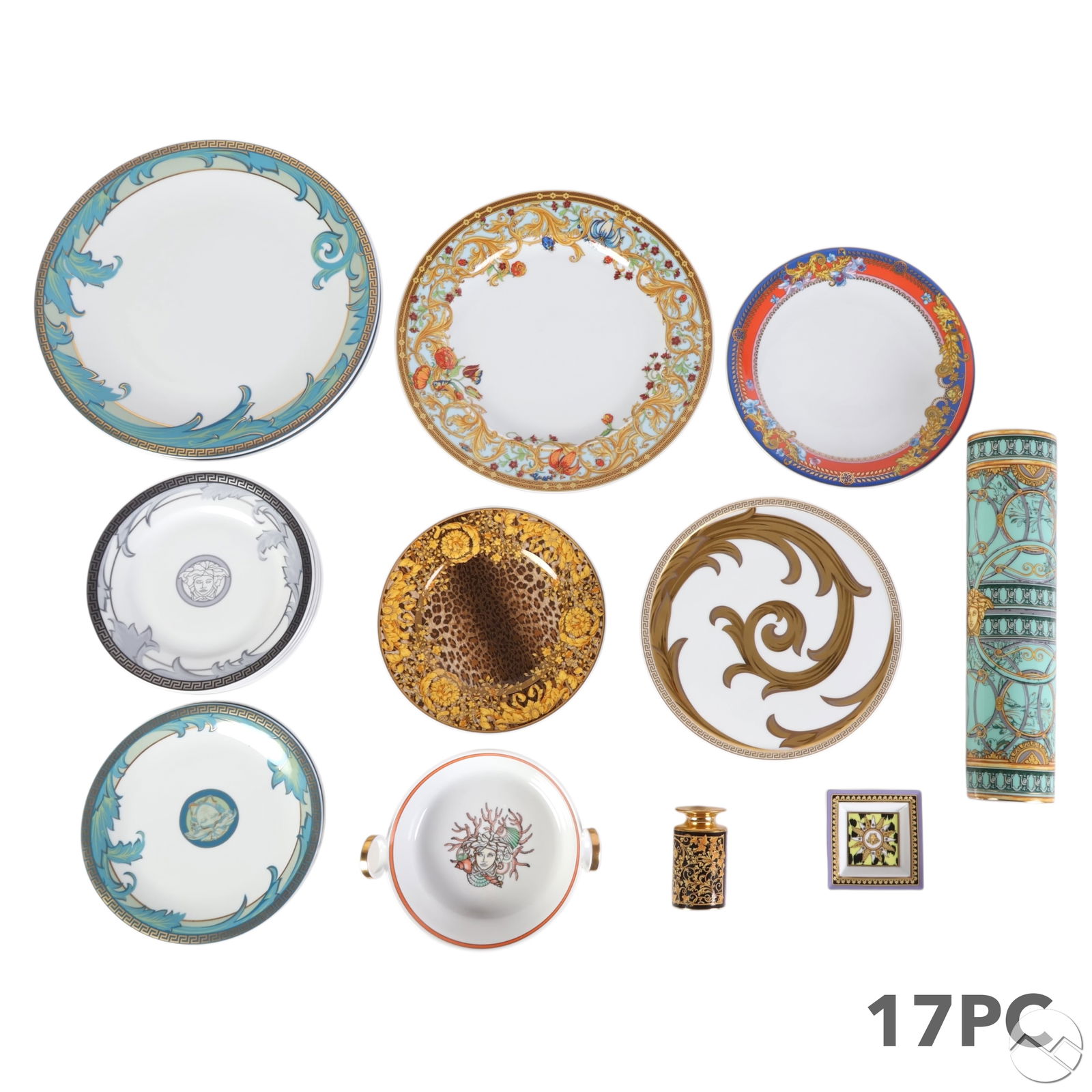 Versace Rosenthal Porcelain Mixed Pattern 17pc LOT (1 of 9)