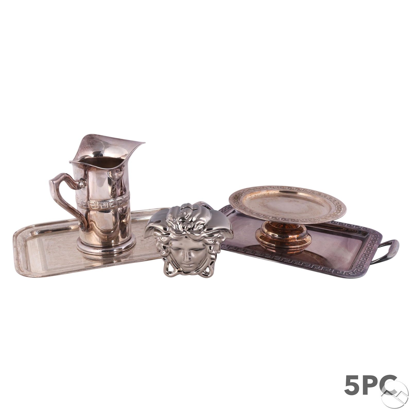 Gianni Versace Silver Plate Serveware and Bank LOT (1 of 8)