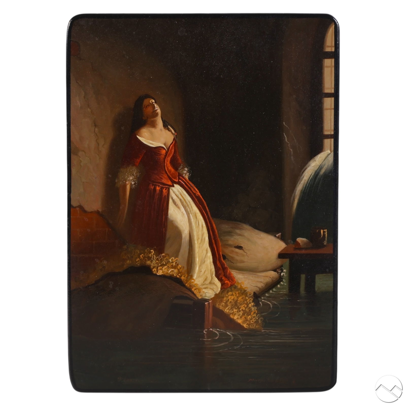 Princess Tarakanova In Flood Painted Russian Box (1 of 9)