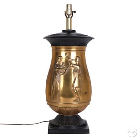 Greek Revival Bronze Urn Vintage Neoclassic Lamp