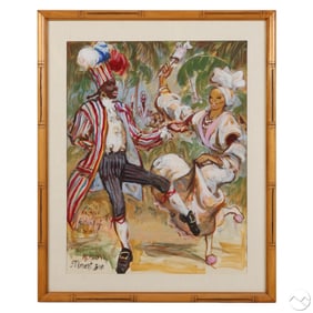 William Prescott 1917-1981 Festive Slaves Painting