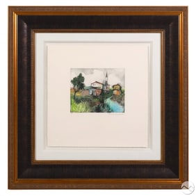 Itzchak Tarkay 1935-2012 Landscape Painted Etching