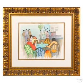 Itzchak Tarkay 1935-2012 Figural Painted Etching