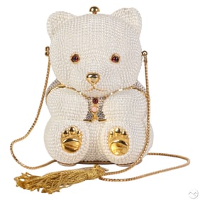 Judith Leiber Sweetheart Teddy Minaudiere Clutch